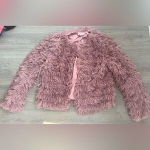 Cupshe Tis the Season Shag Open Front Jacket